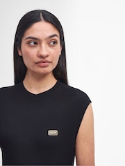Barbour® International Callie Black Midi Dress - Image 4 of 7