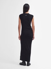 Barbour® International Callie Black Midi Dress - Image 6 of 7