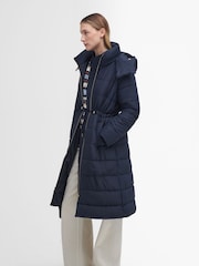 Barbour® Blue Manning Puffer Jacket - Image 3 of 9