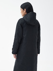 Barbour® Black 100% Cotton Long Cannich Wax Coat - Image 2 of 7