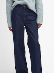 Barbour® Blue 100% Cotton Maisie Wide Leg Jeans - Image 1 of 6