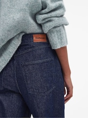 Barbour® Blue 100% Cotton Maisie Wide Leg Jeans - Image 4 of 6