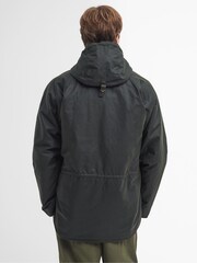 Barbour® Black 100% Cotton Field Wax Parka - Image 2 of 7