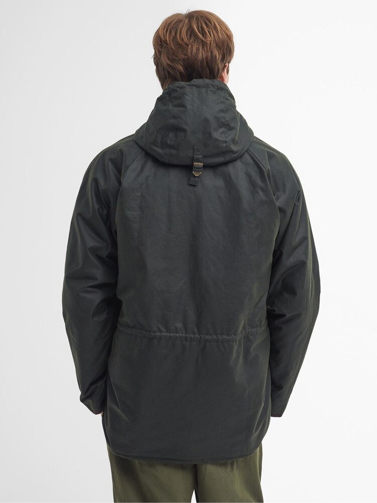 Barbour® Black 100% Cotton Field Wax Parka - Image 2 of 7