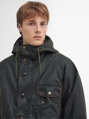 Barbour® Black 100% Cotton Field Wax Parka - Image 5 of 7