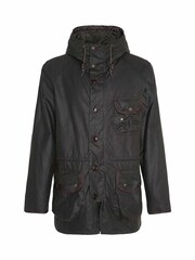Barbour® Black 100% Cotton Field Wax Parka - Image 7 of 7