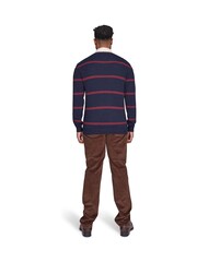 Raging Bull Blue Knitted Rugby Top - Image 2 of 5