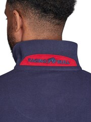 Raging Bull Blue Rugby Club Jersey 100% Cotton Polo Shirt - Image 3 of 7