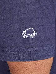 Raging Bull Blue Rugby Club Jersey 100% Cotton Polo Shirt - Image 6 of 7
