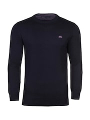 Raging Bull Blue Classic Crew Neck Knit Jumper - Image 4 of 5