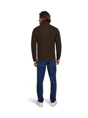 Raging Bull Green Chunky Textured Quarter Zip Jumper - Image 2 of 5