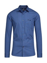 Raging Bull Blue Long Sleeve Leaf Print 100% Cotton Shirt - Image 7 of 7