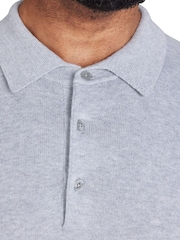 Raging Bull Grey Classic Knitted 100% Cotton Polo Shirt - Image 3 of 6