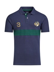 Raging Bull Blue Cut And Sew Panel Pique 100% Cotton Polo Shirt - Image 6 of 7