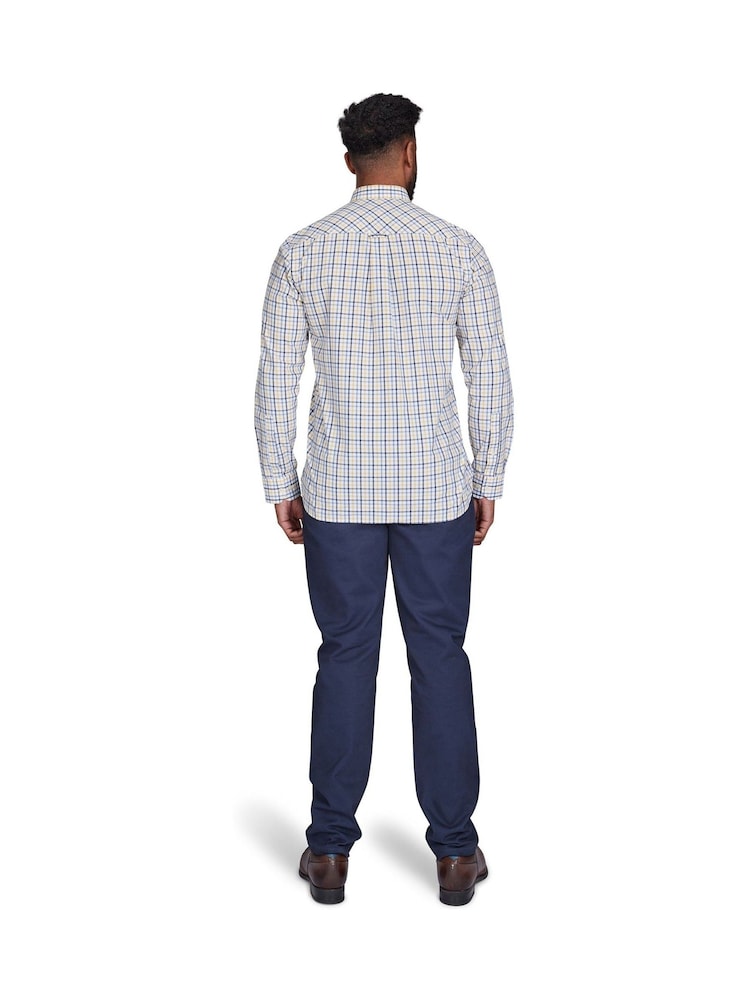 Raging Bull Yellow Long Sleeve 100% Cotton Micro Gingham Shirt - Image 2 of 7