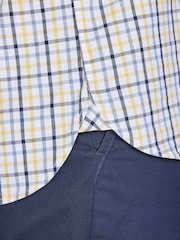 Raging Bull Yellow Long Sleeve 100% Cotton Micro Gingham Shirt - Image 5 of 7