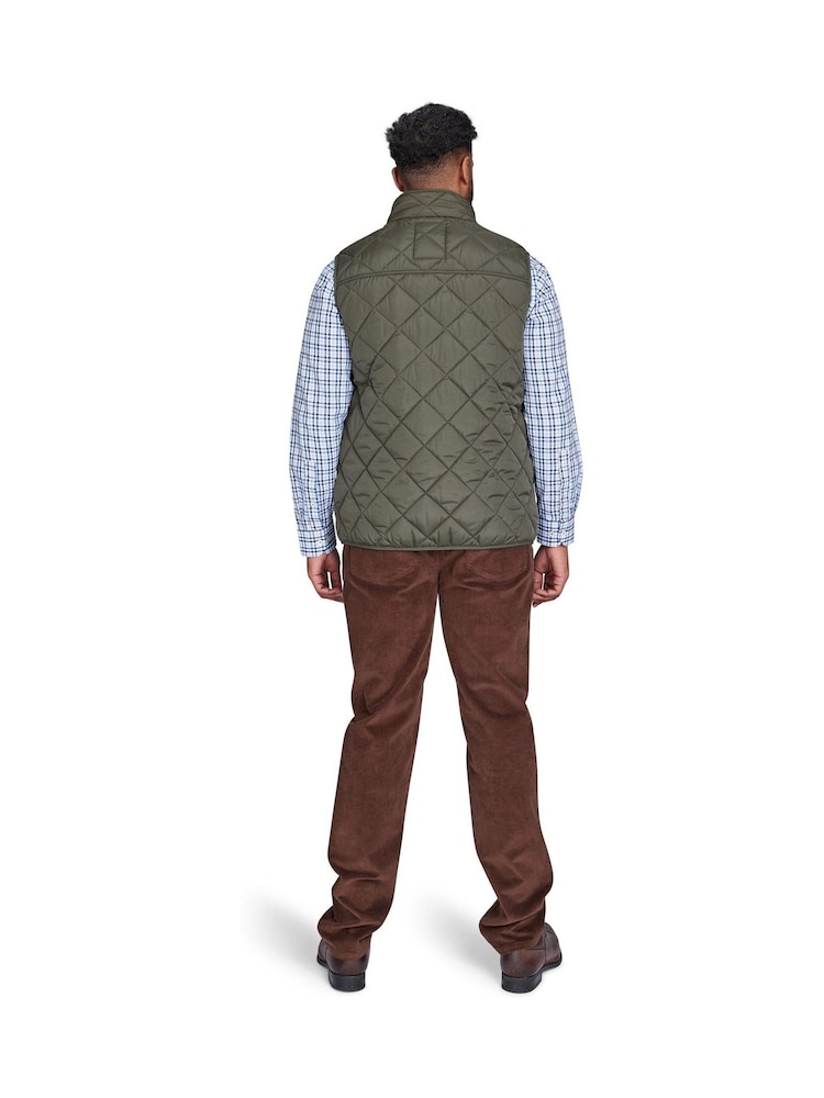 Raging Bull Green Patch Pocket Quilted Gilet - Image 2 of 6