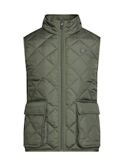 Raging Bull Green Patch Pocket Quilted Gilet - Image 5 of 6