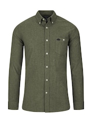 Raging Bull Green Long Sleeve Brushed Twill 100% Cotton Shirt - Image 7 of 7