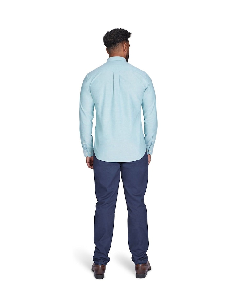 Raging Bull Green Long Sleeve Classic Oxford 100% Cotton Shirt - Image 2 of 7