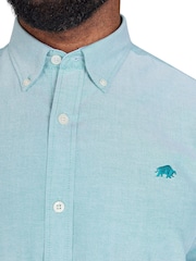 Raging Bull Green Long Sleeve Classic Oxford 100% Cotton Shirt - Image 3 of 7