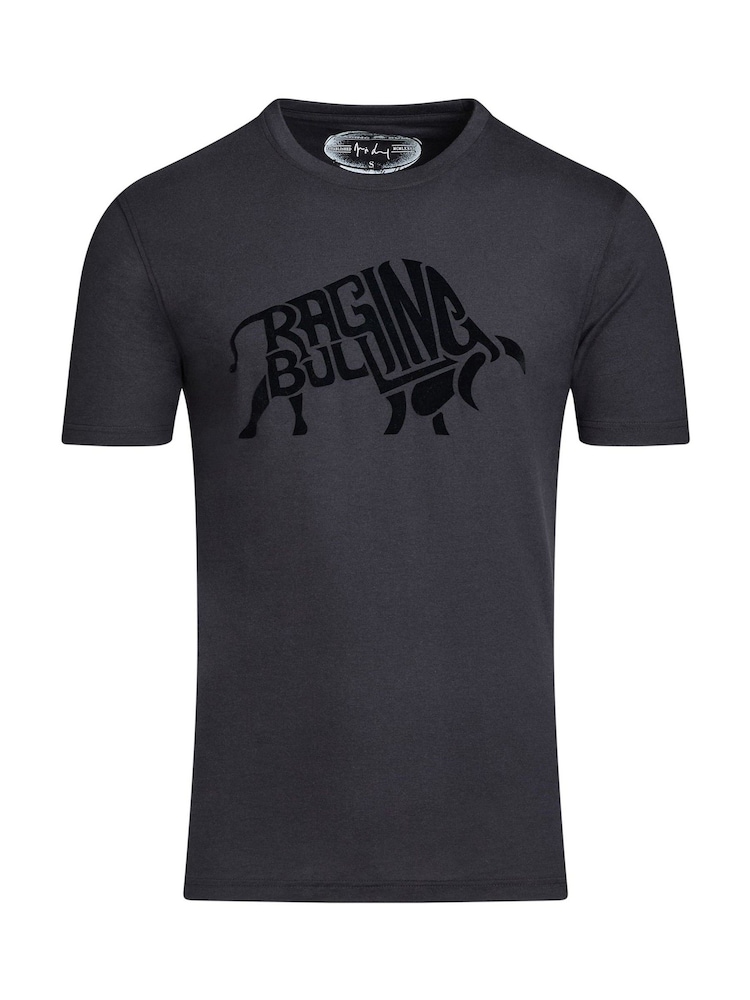 Raging Bull Flock Bull 100% Cotton Black T-Shirt - Image 5 of 5