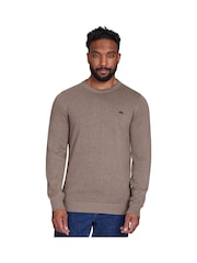 Raging Bull Classic Crew Neck Knit Brown Jumper - Image 1 of 4