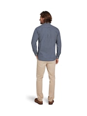 Raging Bull Blue Long Sleeve 100% Cotton Geo Pattern Shirt - Image 2 of 7