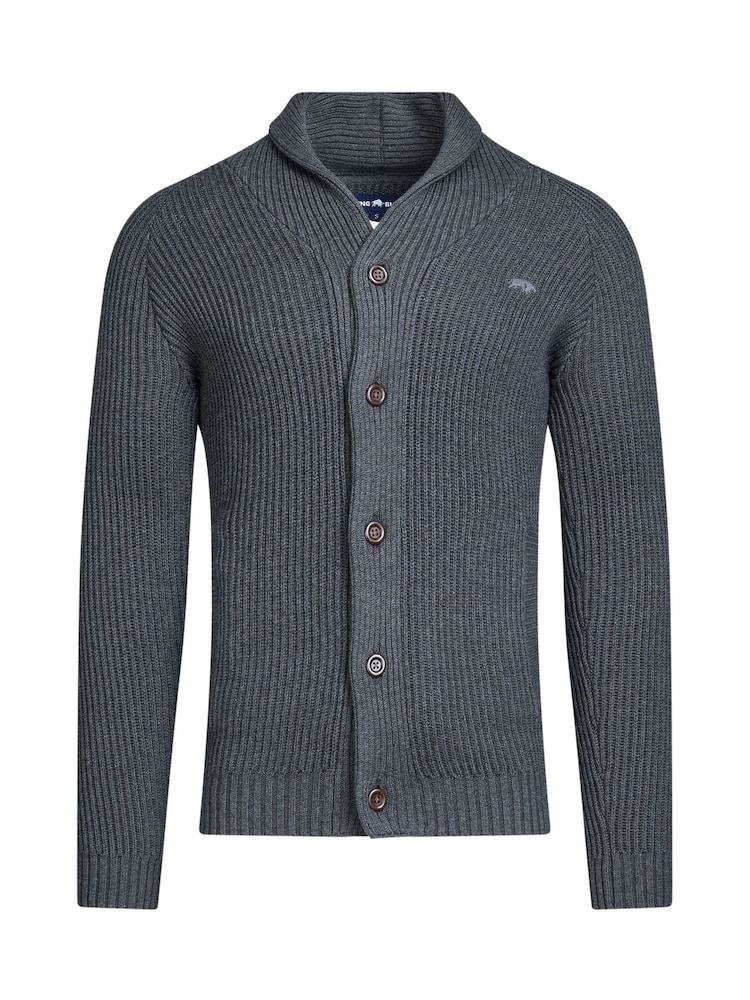 Raging Bull Grey Button Up Shawl Cardigan - Image 5 of 5