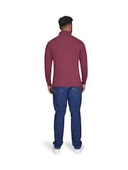 Raging Bull Red Classic Woven Patch Quarter Zip Sweatshirt - Image 2 of 4