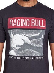 Raging Bull Teamwork 100% Cotton Black T-Shirt - Image 3 of 5