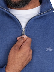 Raging Bull Blue Classic French Rib Quarter Zip Sweatshirt - Image 3 of 6