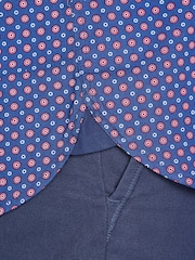 Raging Bull Blue Long Sleeve Geo Print 100% Cotton Shirt - Image 5 of 7
