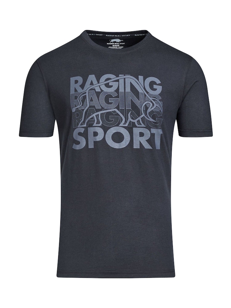 Raging Bull Sport Graphic Black T-Shirt - Image 5 of 5