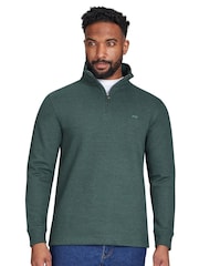 Raging Bull зелений Classic French Rib Quarter Zip світшот - Image 1 of 5