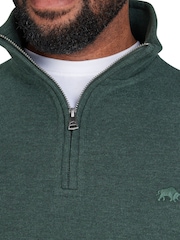 Raging Bull зелений Classic French Rib Quarter Zip світшот - Image 3 of 5
