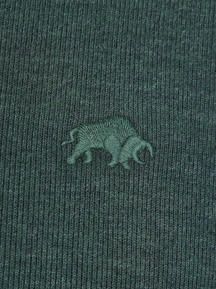 Raging Bull зелений Classic French Rib Quarter Zip світшот - Image 5 of 5