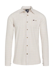 Raging Bull Long Sleeve Country Check Brushed 100% Cotton White Shirt - Image 6 of 7