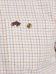 Raging Bull Long Sleeve Country Check Brushed 100% Cotton White Shirt - Image 7 of 7
