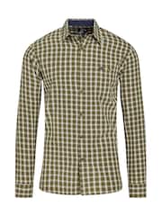 Raging Bull Green Long Sleeve Micro Check Brushed 100% Cotton Shirt - Image 7 of 7