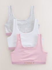 Pink/Grey Crop Tops 3 Pack (5-16yrs) - Image 1 of 7