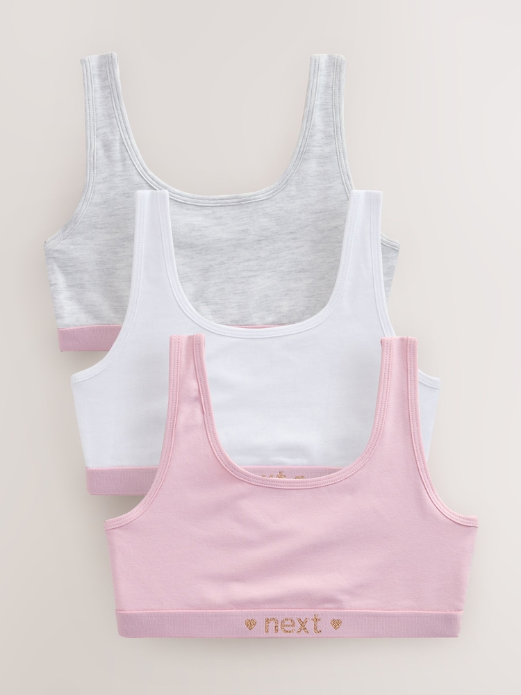 Pink & Grau - Scoop Crop Tops 3er-Pack (5-16 Jahre) - Bild 1 von 7 Pink & Grau - Scoop Crop Tops 3er-Pack (5-16 Jahre) - Bild 1 von 7