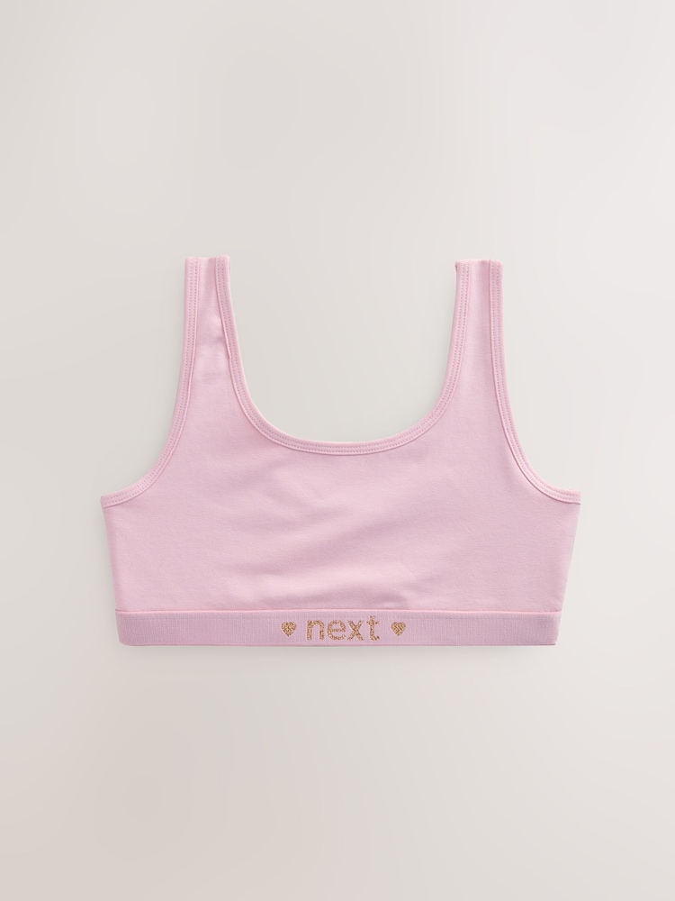 Pink/Grey Scoop Crop Tops 3 Pack (5-16yrs) - Image 3 of 7