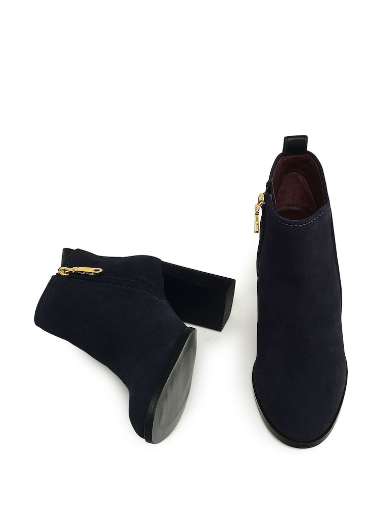 Radley London Blue Tulip Street Suede Curve Booties - Image 3 of 3