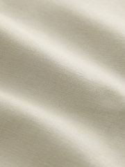 Neutral Regular Fit Smart Linen Cotton Blend Belted Trousers - Image 5 of 5