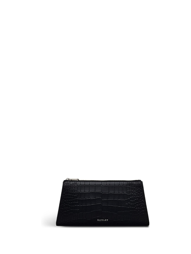 Radley London Small Glasshouse Faux Fur Croc Effect Ziptop Clutch - Image 1 of 5