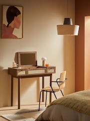 MADE.COM Dark Oak Effect Pavia Rattan Console Dressing Table - Image 2 of 6
