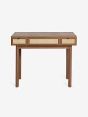 MADE.COM Dark Oak Effect Pavia Rattan Console Dressing Table - Image 5 of 6