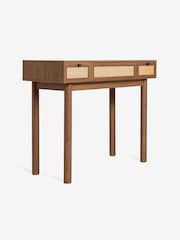 MADE.COM Dark Oak Effect Pavia Rattan Console Dressing Table - Image 6 of 6