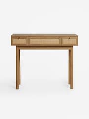 MADE.COM Oak Effect Pavia Rattan Console Dressing Table - Image 4 of 4
